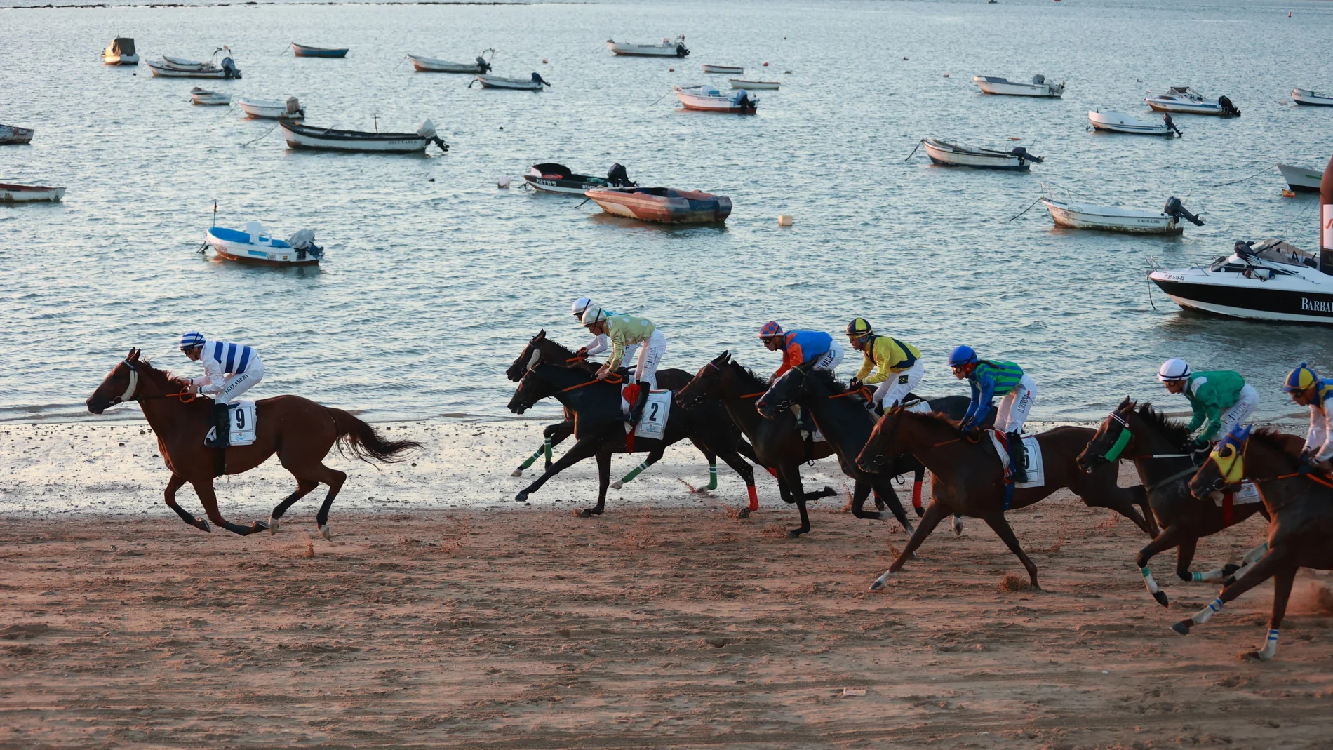 Carreras de caballos en la playa de Sanlúcar de Barrameda