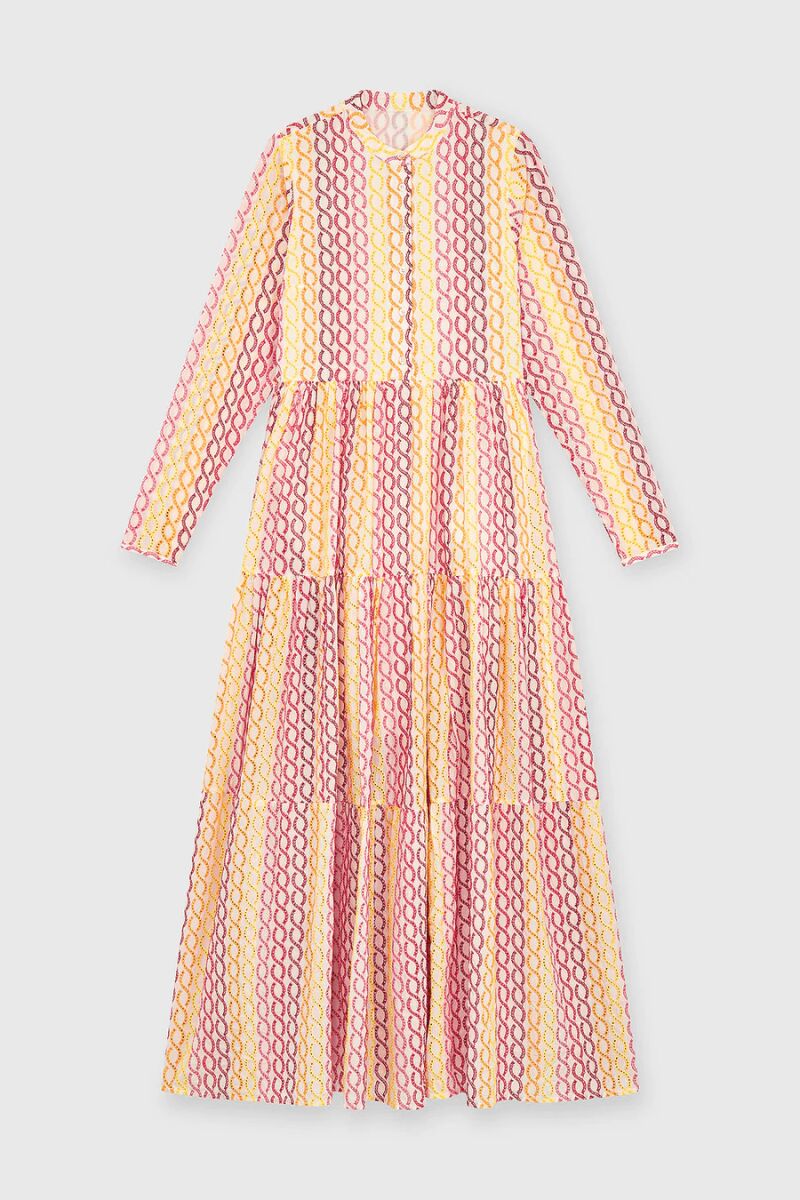 Ajaccio dress embroidered multicolor