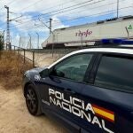 Un vehículo de la Policía Nacional en la estación de tren de El Puerto de Santa María. POLICÍA NACIONAL