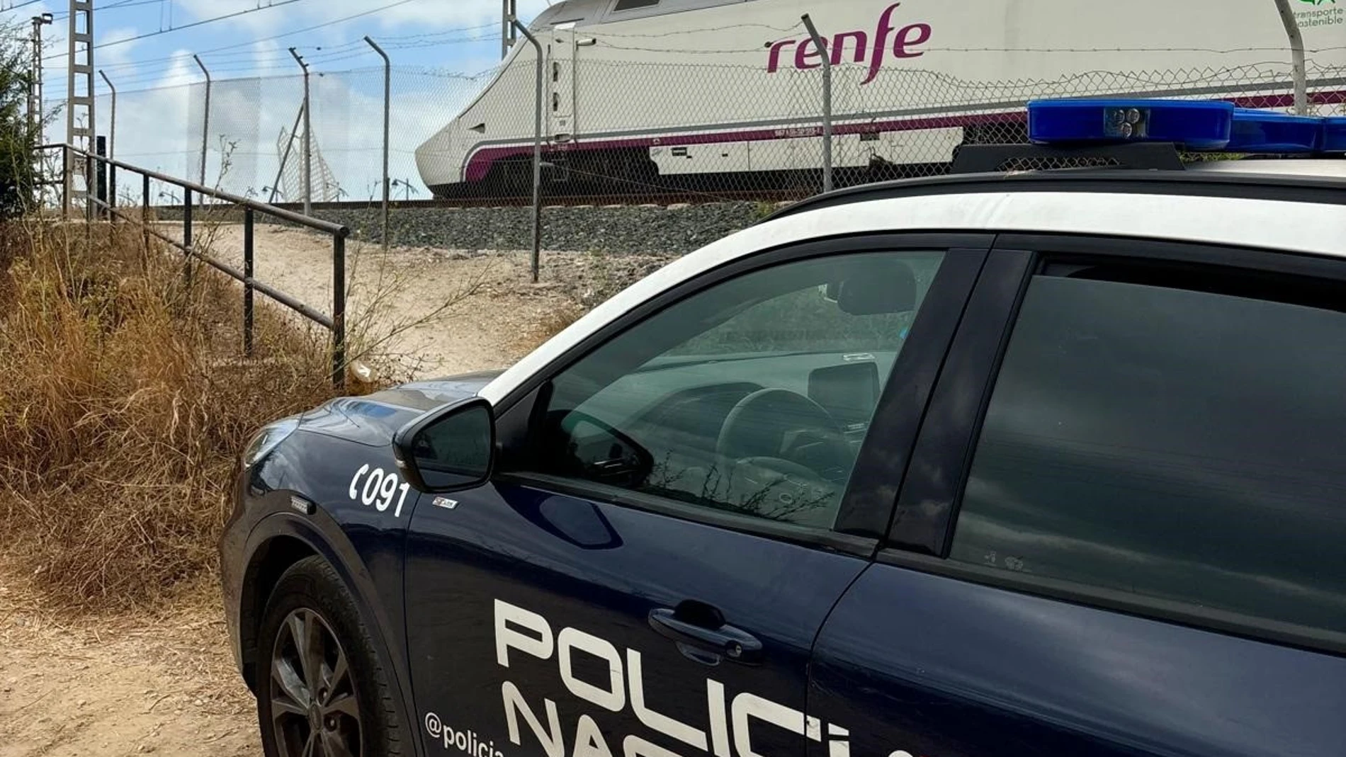 Un vehículo de la Policía Nacional en la estación de tren de El Puerto de Santa MaríaPOLICÍA NACIONAL27/08/2024