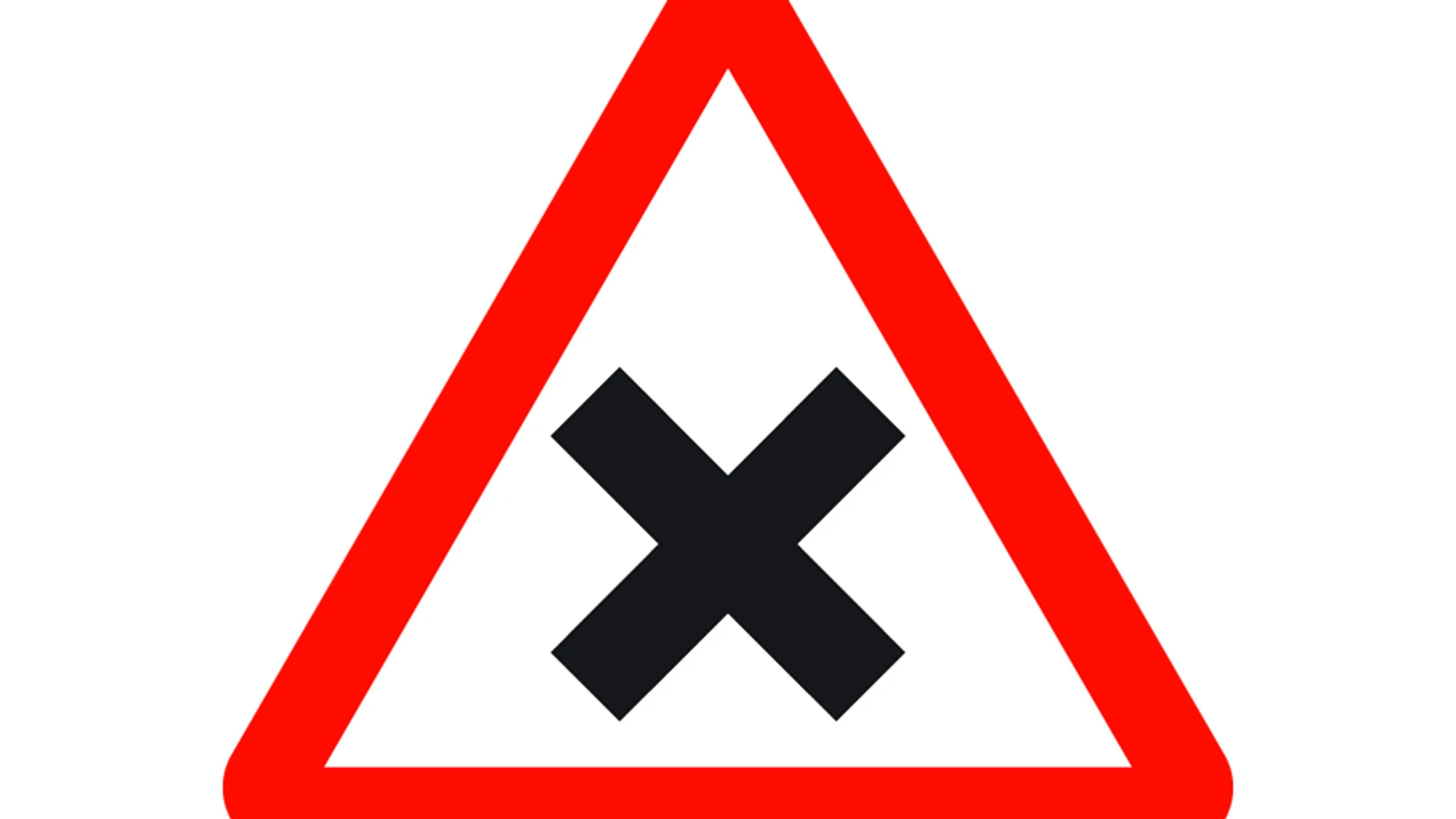 Señal P-2 advierte a los conductores sobre la proximidad de una intersección