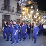 El Cristo de la Agonía durante la "Baixà" en Ontinyent