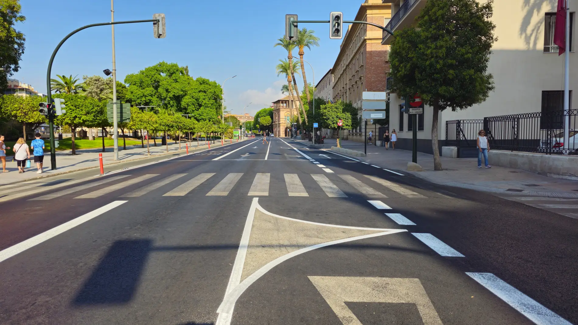 Imagen de la avenida Teniente Flomesta de Murcia