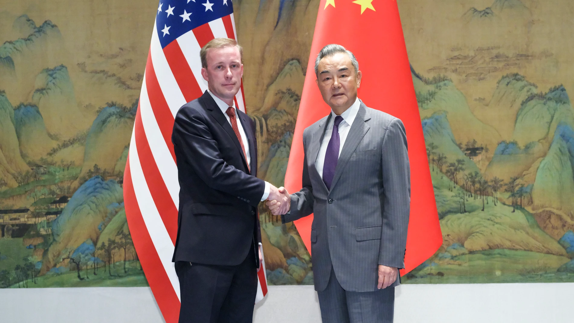 BEIJING, Aug. 27, 2024 -- Wang Yi, a member of the Political Bureau of the Communist Party of China Central Committee and director of the Office of the Central Commission for Foreign Affairs, holds a new round of China-U.S. strategic communication with U.S. National Security Advisor Jake Sullivan in Beijing, capital of China, Aug. 27, 2024.27/08/2024