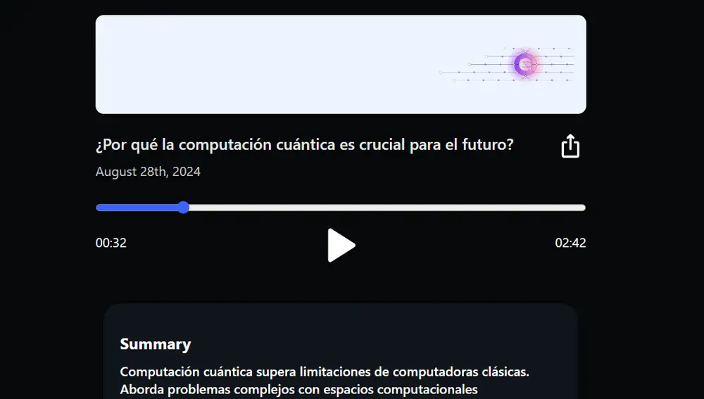 El audio también va acompañado de una fuente de la que se obtuvo la informaci´´on
