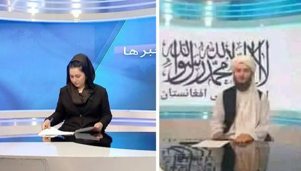 El programa de televisión que presentaba Khadija Amin ahora está presentado por un talibán.