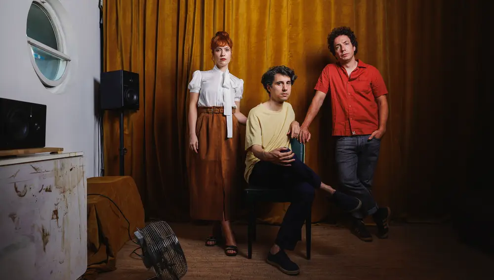Itsaso Arana, Jonás Trueba y Vito Sanz, de la película Volveréis @Gonzalo Pérez Mata