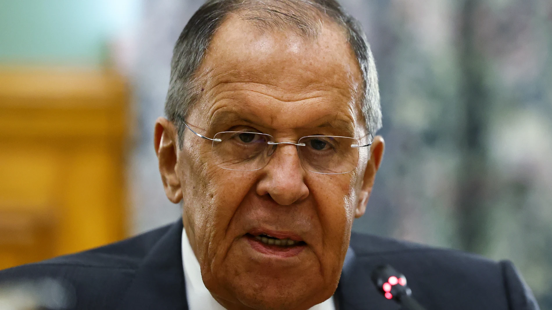 Moscow (Russian Federation), 29/08/2024.- Russian Foreign Minister Sergei Lavrov attends a meeting with Senegalese Foreign Minister Yassine Fall in Moscow, Russia, 29 August 2024. (Rusia, Moscú) EFE/EPA/EVGENIA NOVOZHENINA / POOL