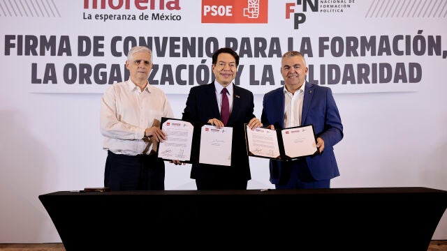 PSOE y Morena firman en México un convenio progresista frente a la ultraderecha
