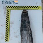 El proyectil de la Guerra Civil, ya neutralizado por los Tedax de la Policía