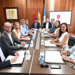 López Miras y su equipo de Gobierno hoy durante la reunión del Consejo