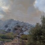 Imagen del incendio declarado esta tarde en Benicàssim (Castellón)