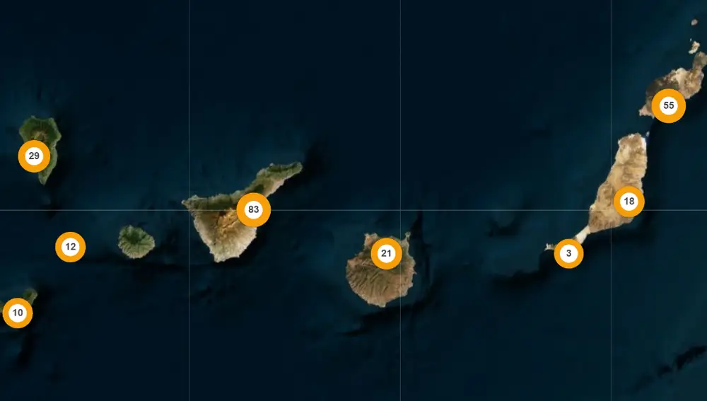 Avistamientos de gusanos de fuego en Canarias.