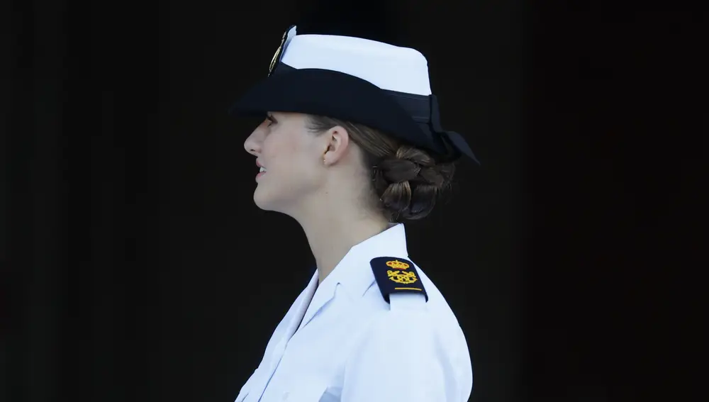 La Princesa Leonor en la Escuela Naval de Marín.