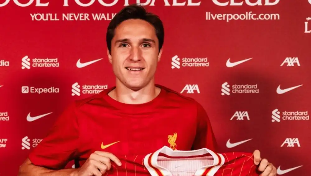 Federico Chiesa, nuevo jugador del Liverpool FC.