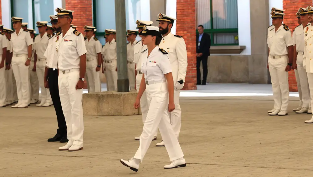 Princesa Leonor en la Escuela Naval de Marín.