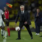 Ancelotti, durante el partido en Las Palmas