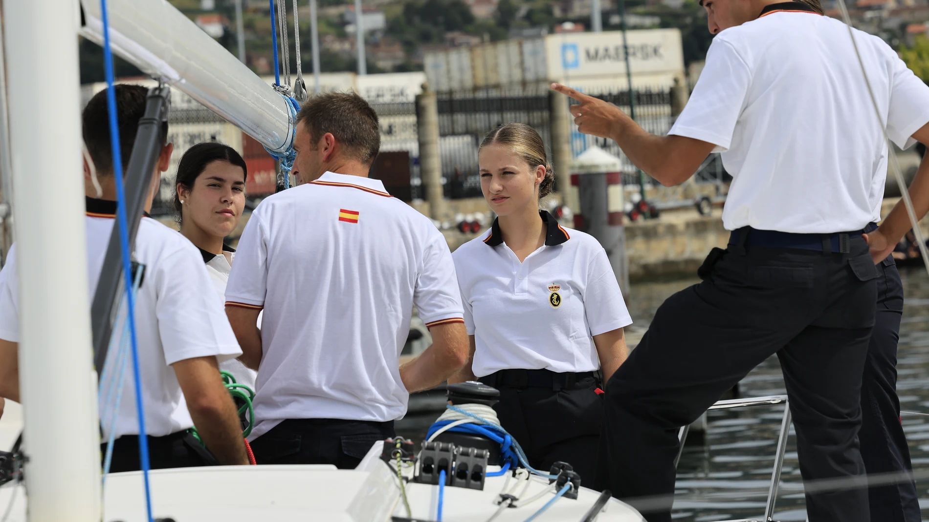 La Princesa Leonor realiza su primera salida a la mar en instrucción en la Escuela Naval Militar de Marín
