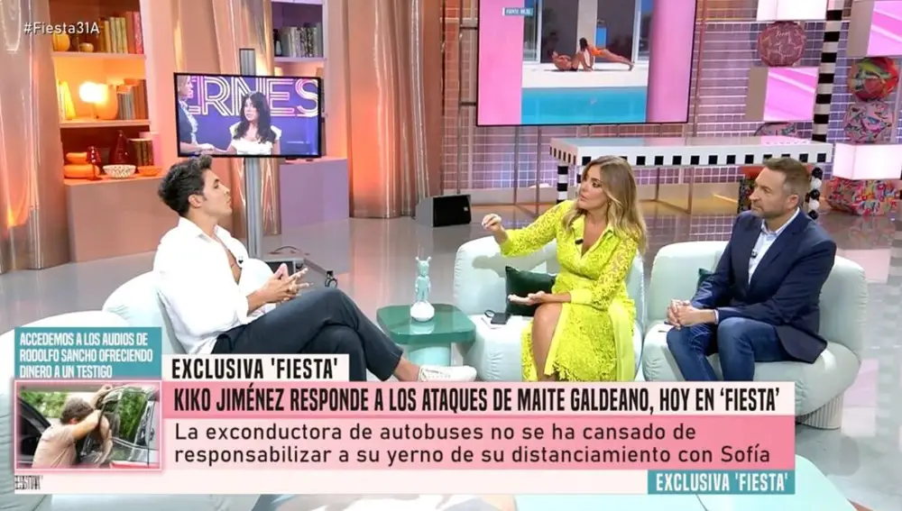 Kiko Jiménez el plató de 'Fiesta'