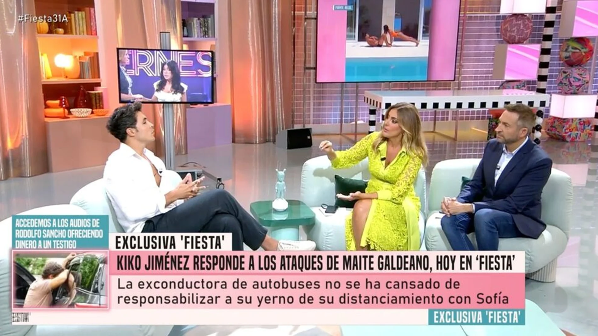 Kiko Jiménez el plató de 'Fiesta'