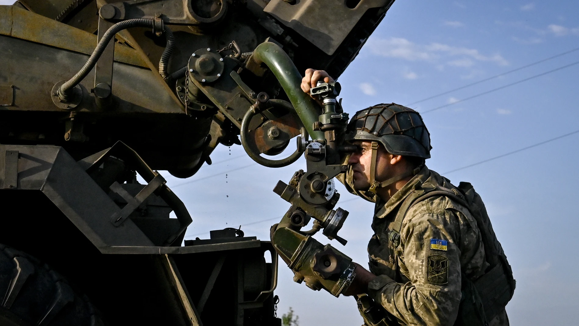 August 7, 2024, Donetsk Region, Ukraine: DONETSK REGION, UKRAINE - AUGUST 7, 2024 - An artilleryman of the 110th Marko Bezruchko Separate Mechanized Brigade who serves in the Pokrovsk direction operates an RM-70 multiple rocket launcher at a firing position, Donetsk region, eastern Ukraine. 07/08/2024