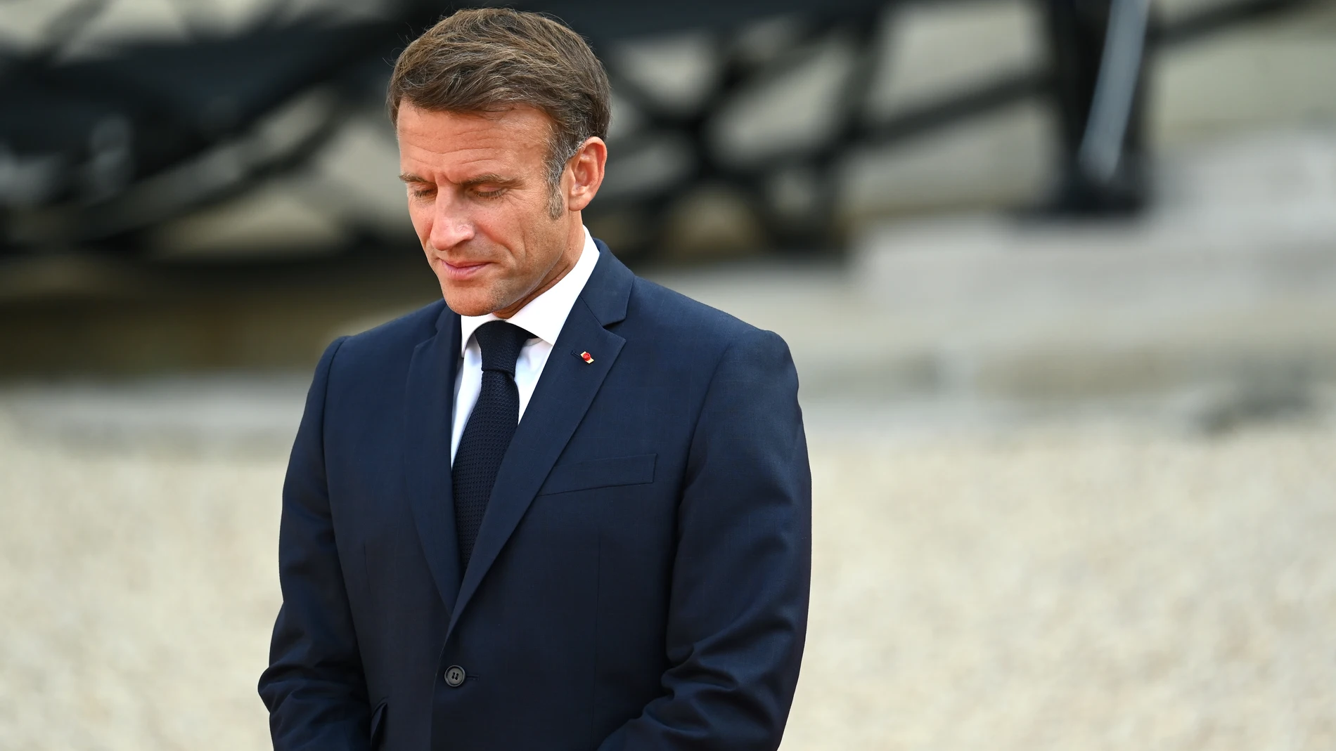 August 30, 2024, Paris, Ile-De-France (Region, France: The President of the Republic, Emmanuel Macron received the Heads of State and Government in the courtyard of the Elysee Palace, prior to the Opening Ceremony of the Paris 2024 Paralympic Games, August 28, 2024. 30/08/2024
