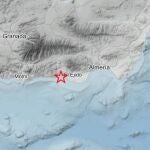 El epicentro del seísmo