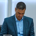 El secretario general del PSOE y presidente del Gobierno, Pedro Sánchez, preside la reunión de la Comisión Eje