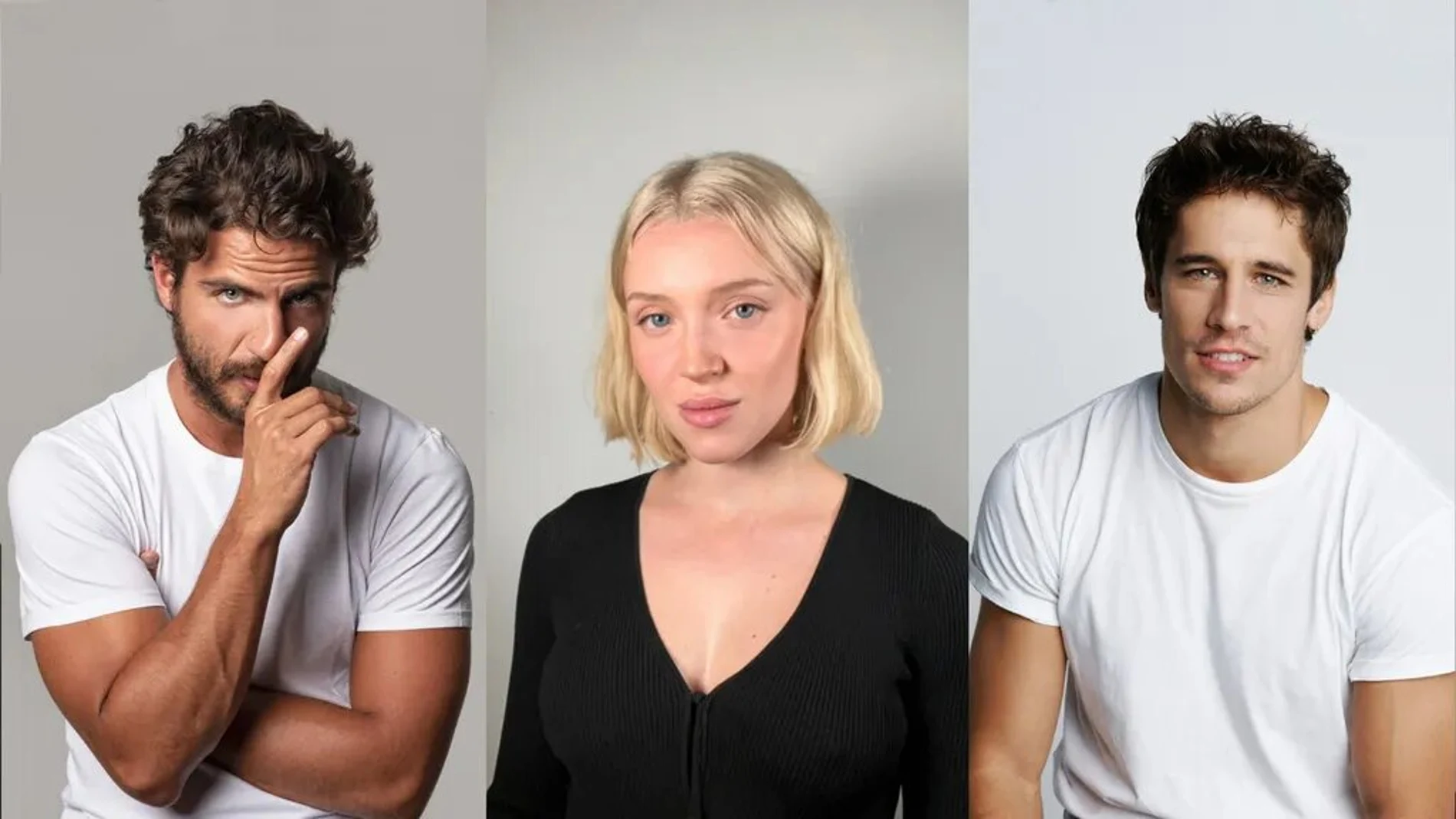 Maxi Iglesias, Karina Kolokolchykova y Martiño Rivas, protagonistas de "Ella, maldita alma"