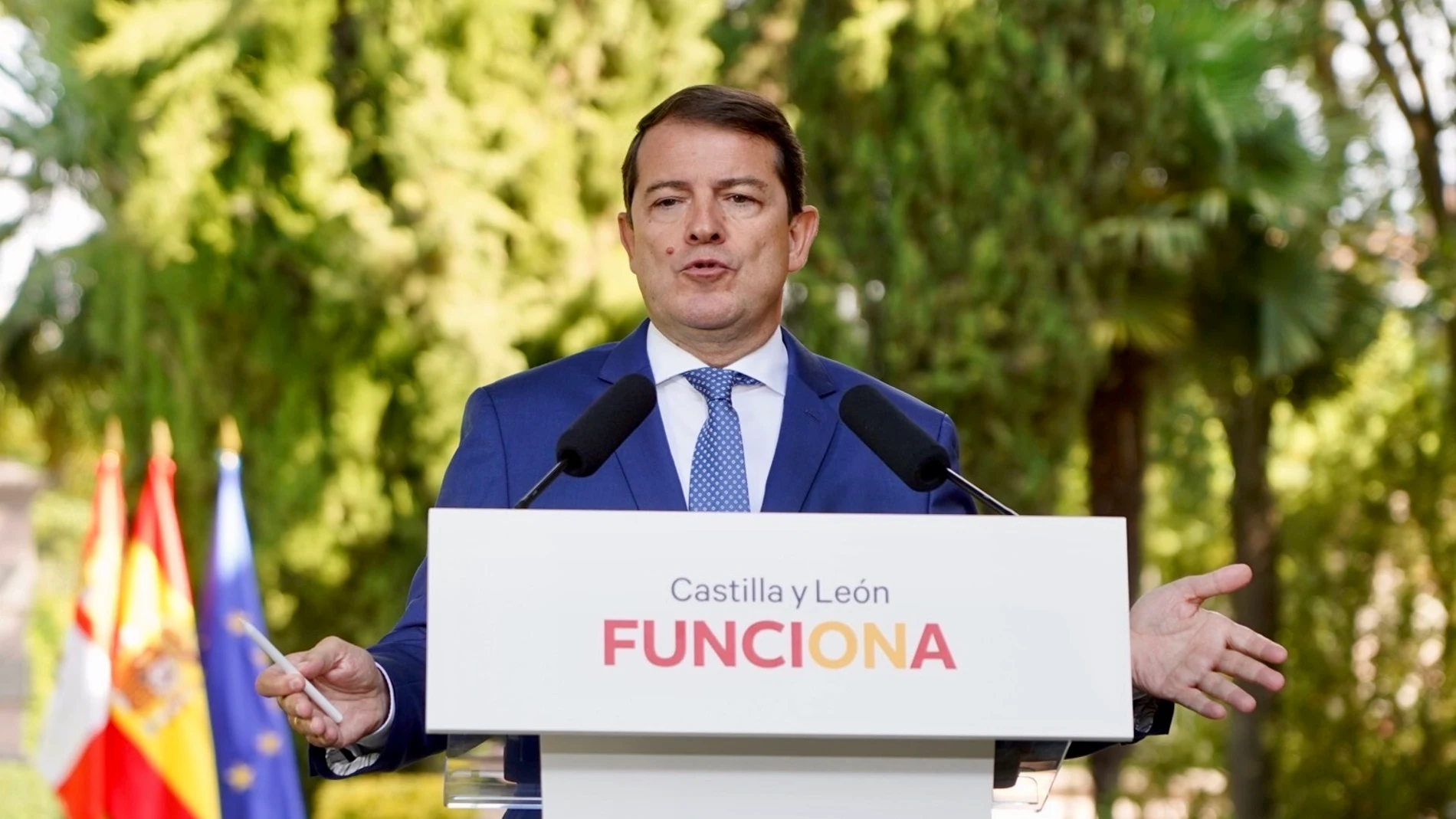 El presidente de la Junta de Castilla y León, Alfonso Fernández Mañueco