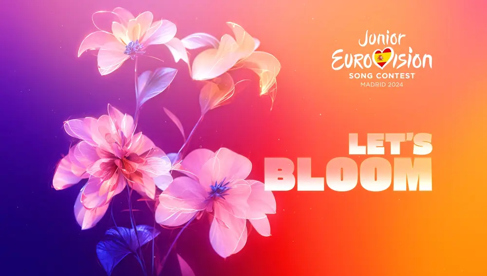 Imagen de Eurovisión Junior 2024 junto al lema "Let's Bloom"