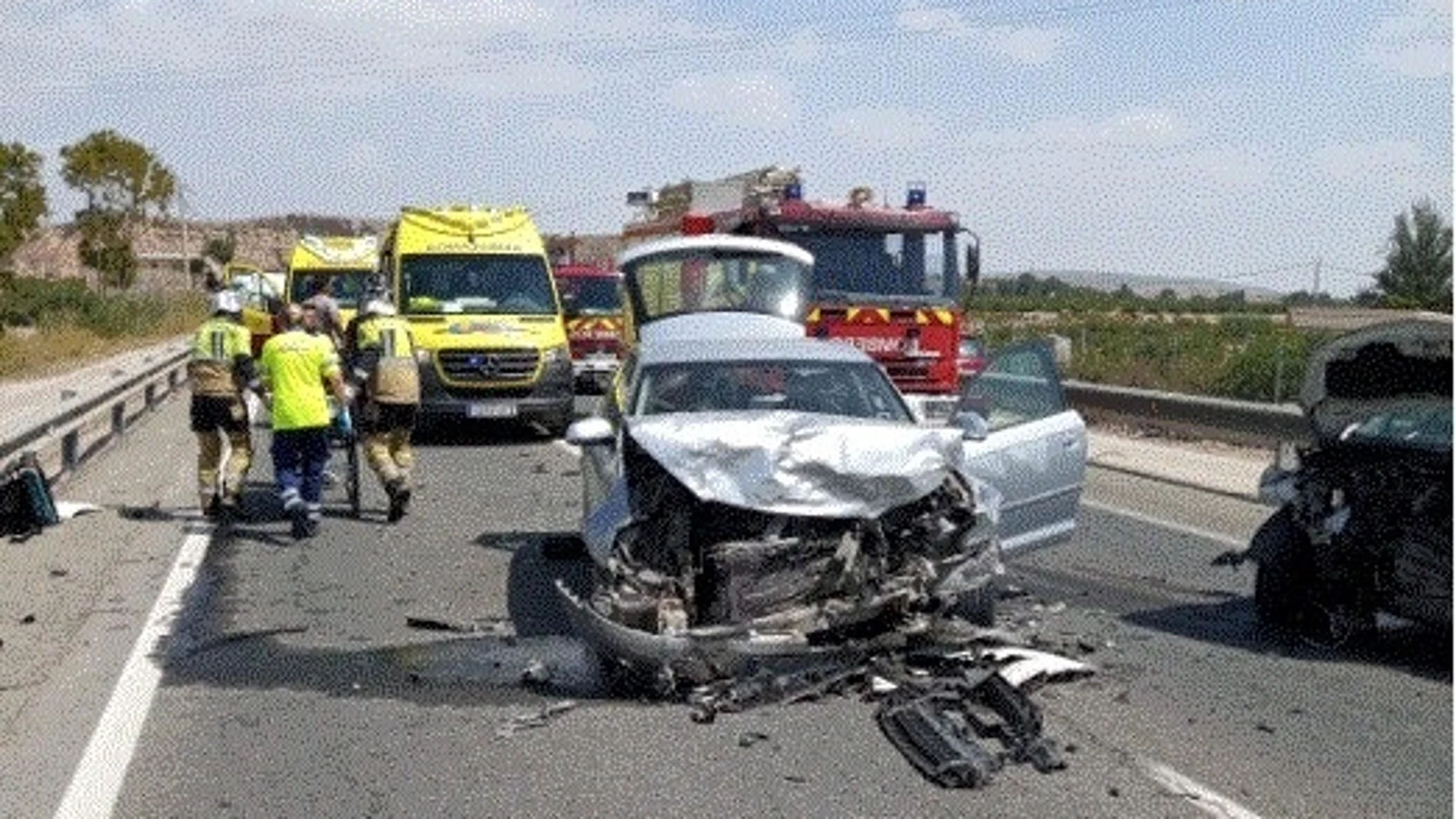 Uno de los vehículos implicados en el accidente