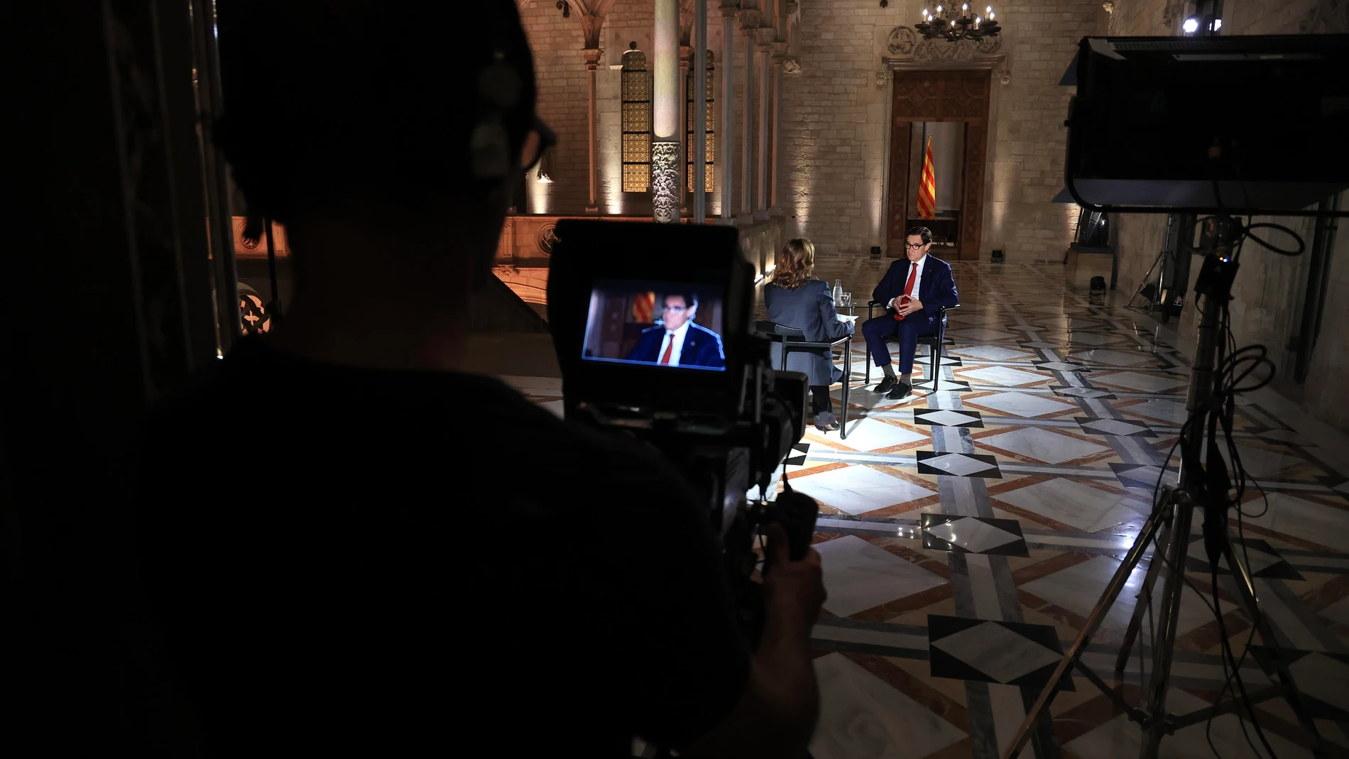 Salvador Illa durante la entrevista de este lunes RUBEN MORENO - GENERALITAT 02/09/2024
