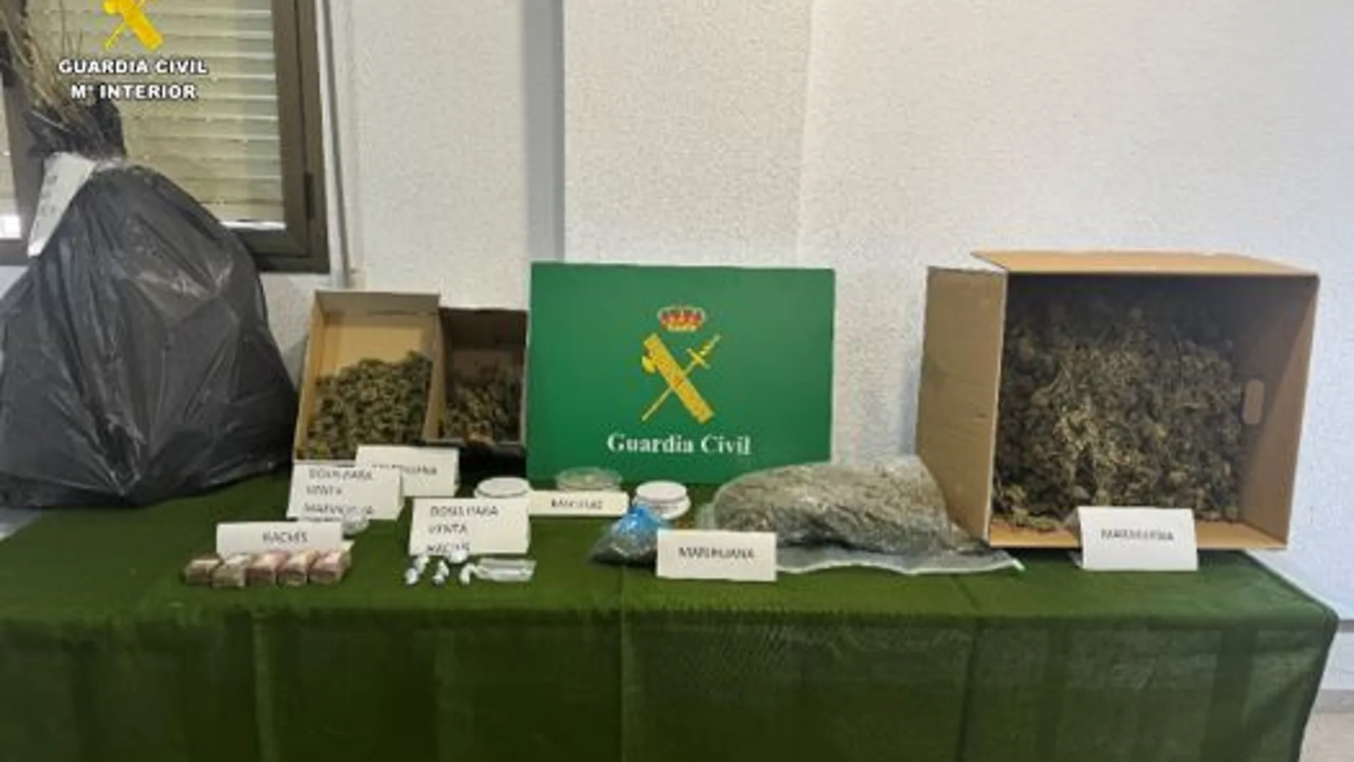 Sustancias aprehendidas en Peñafiel