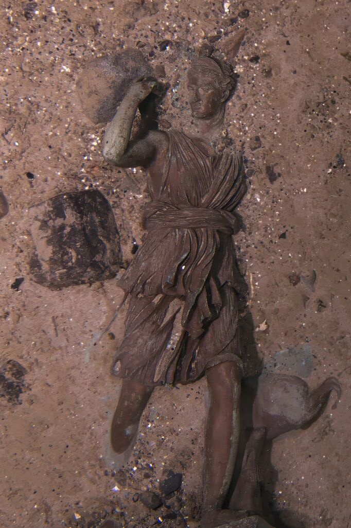 La estatua de bronce de Diana de Versalles del &quot;Titanic&quot;