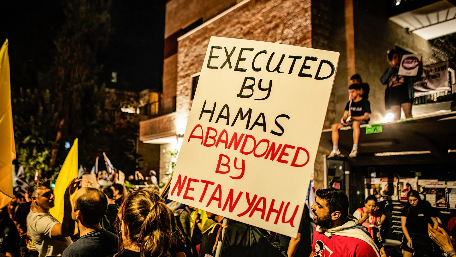 Manifestación tras el funeral de Hersh Goldberg Polin, uno de los rehenes israelíes cuyo cadáver fue recuperado por el Ejército de Israel en la Franja de Gaza (archivo) 02/09/2024