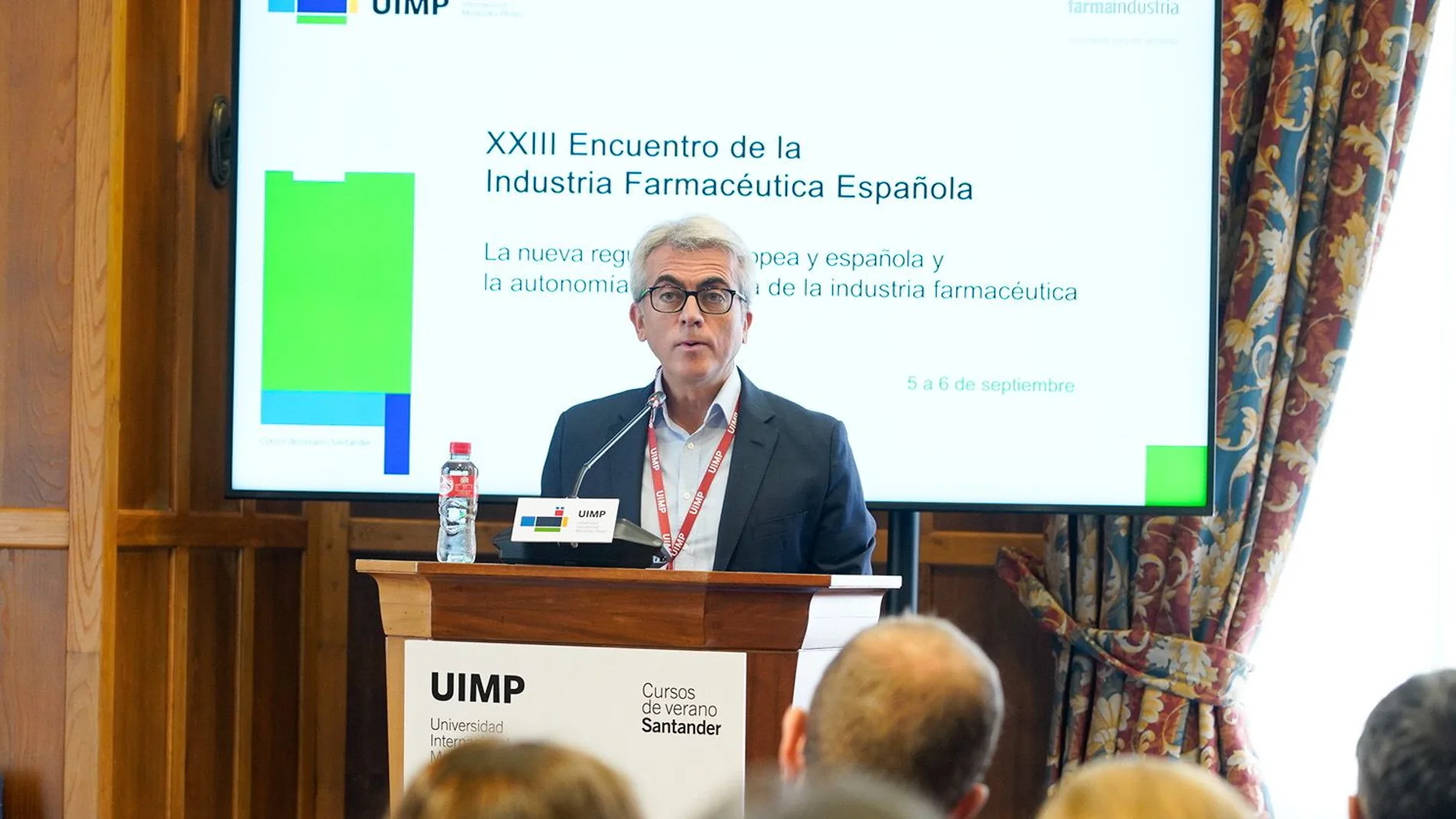 Jesús Ponce, presidente de Farmaindustria, en la apertura del XXIII Encuentro de la Industria Farmacéutica Española, que se celebra hoy