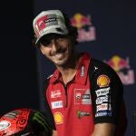 Pecco Bagnaia, en la rueda de prensa previa al GP de San Marino