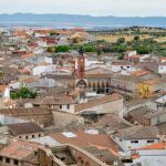 Vista aérea de Oropesa (Toledo)