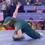 Rachael Gunn, durante su polémica participación en breaking en los Juegos Olímpicos de París