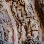 Detalle del Pórtico de la Gloria. 