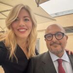 El ministro italiano de Cultura, Gennaro Sangiuliano, junto a la empresaria e influencer Maria Rosaria Boccia