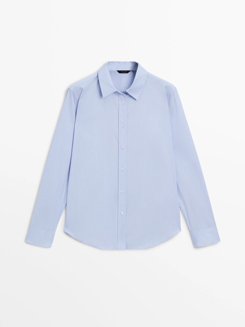 Camisa mil rayas stretch mezcla algodón
