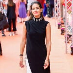 Isabel Jiménez en la alfombra roja de clausura del FesTVal de Vitoria.