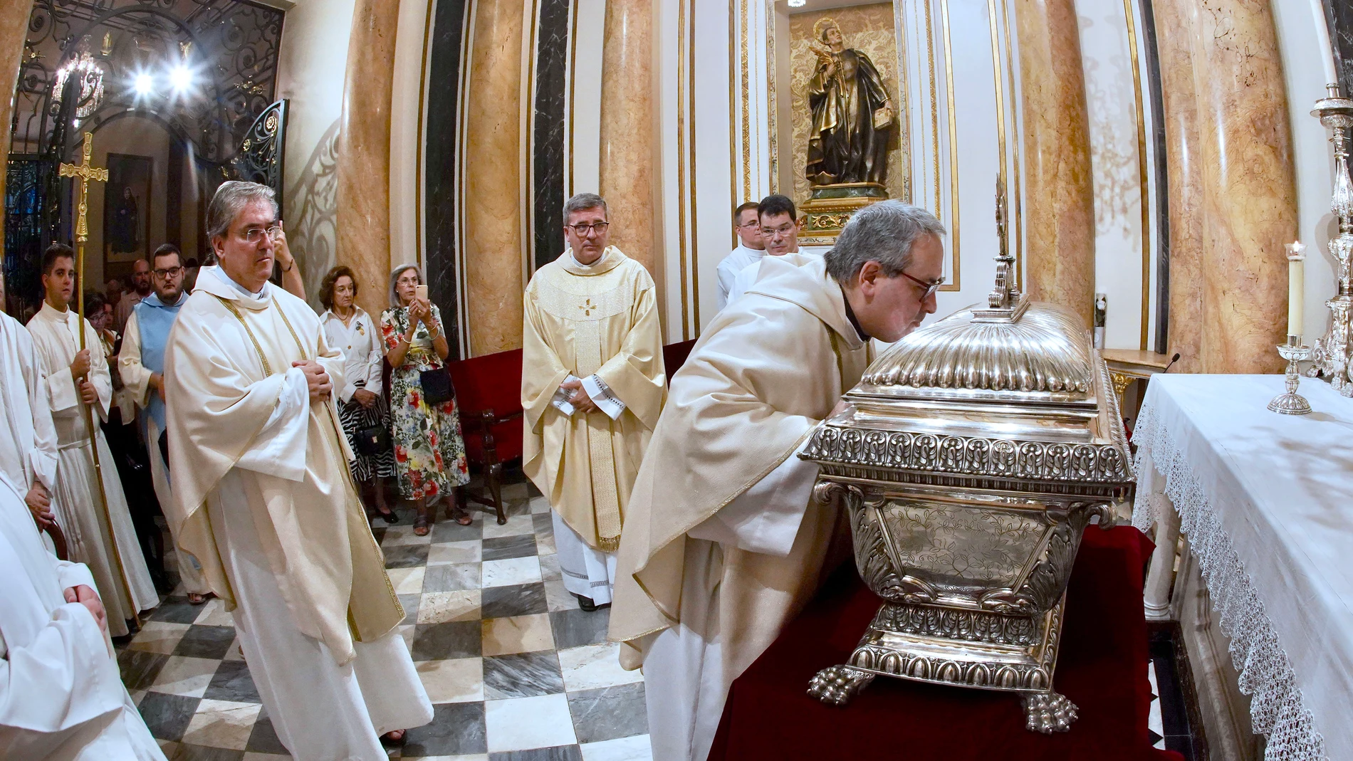 Relicario con los restos mortales de san Francisco de Borja