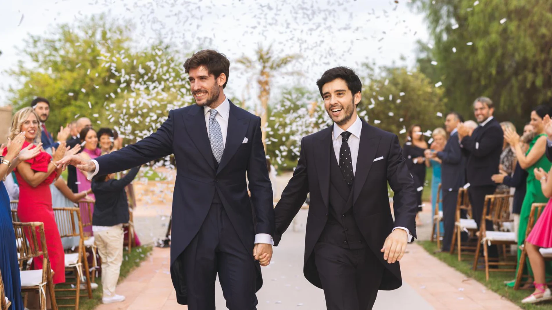 Juan Carlos Caballero y su ya marido Javier Zamora