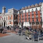 Una de las terrazas de la Plaza Mayor de Valladolid