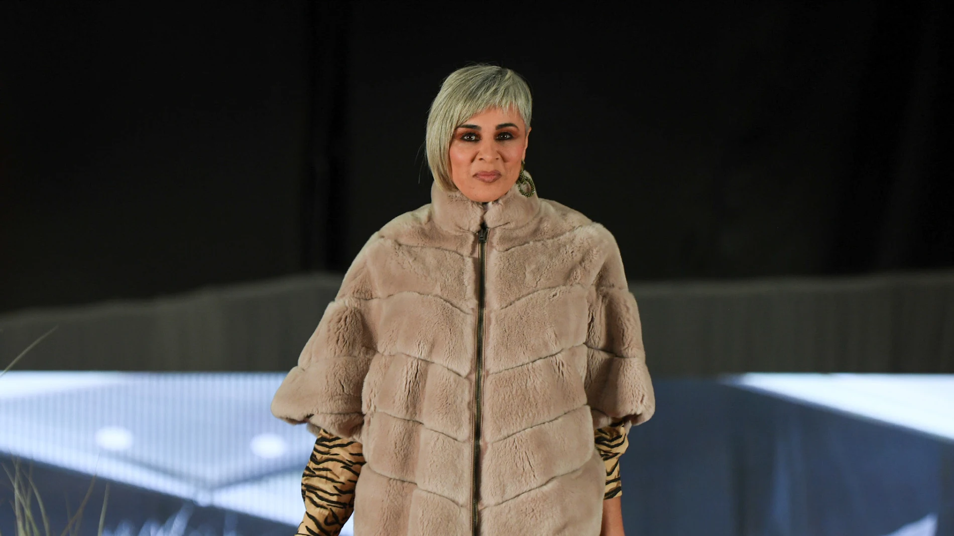 Ana María Aldón durante el desfile de moda dePonferrada