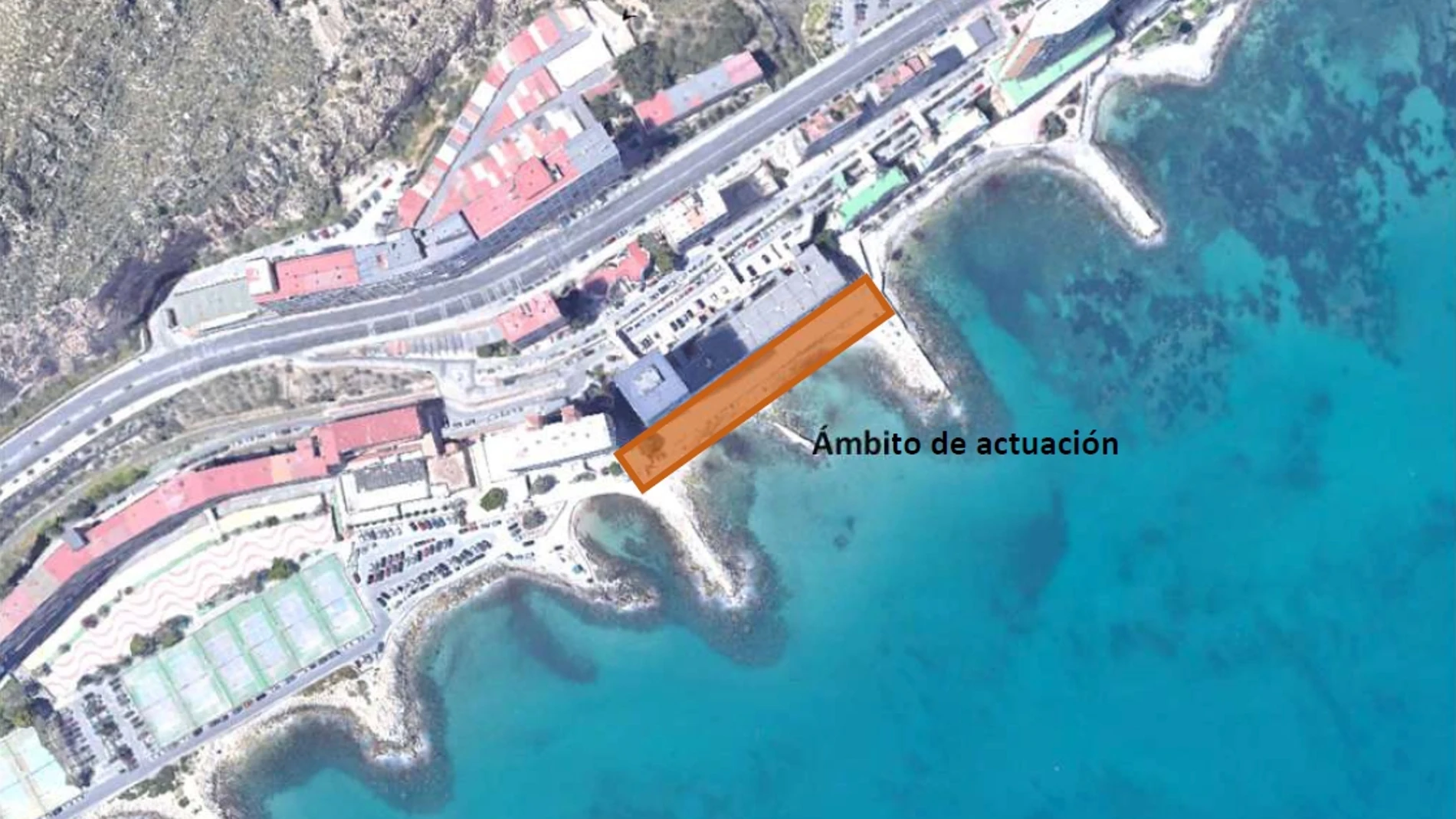 Imagen de la zona del entorno de la playa de la Albufereta de Alicante que se va a acondicionar