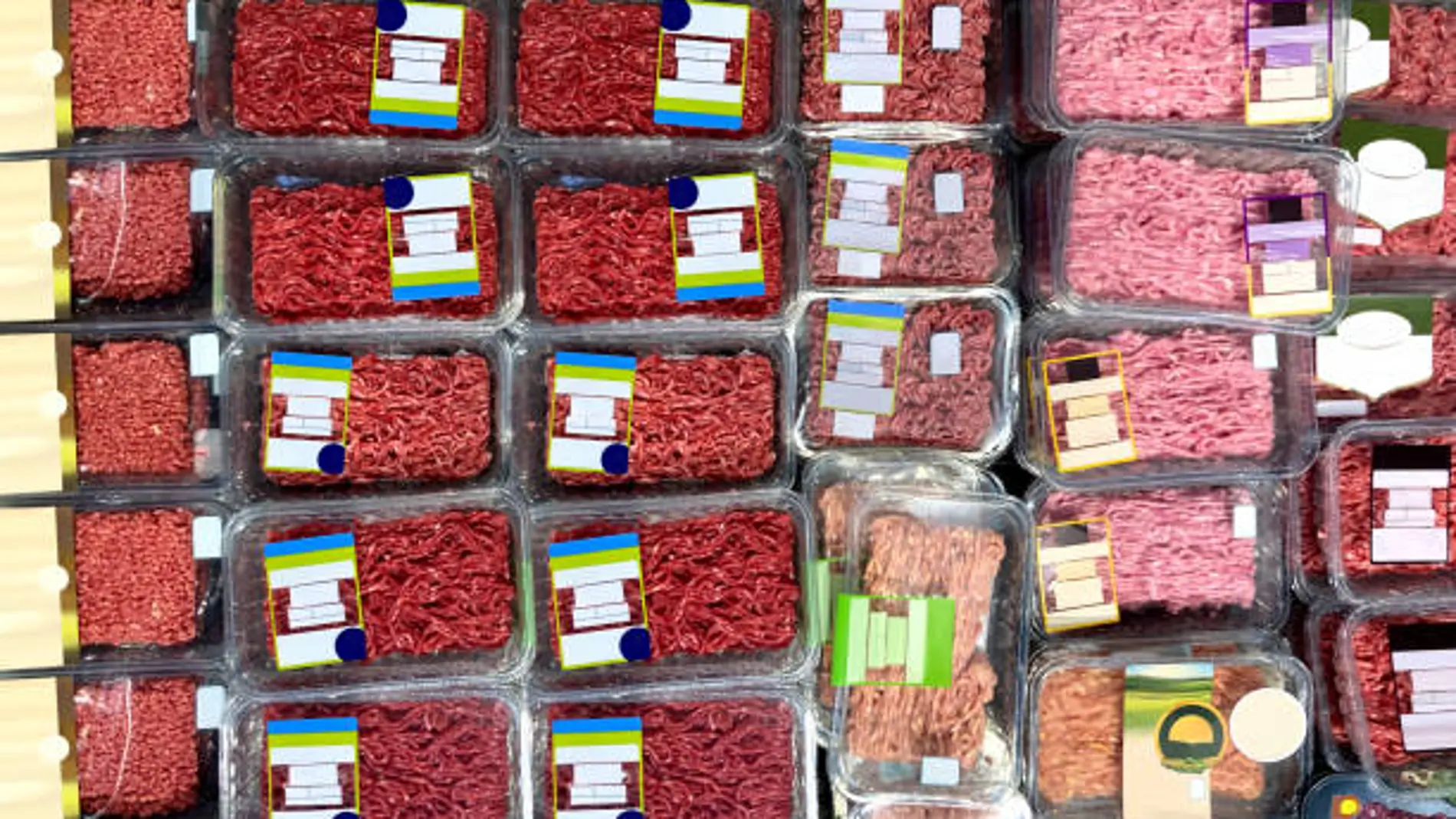Carne picada en supermercado